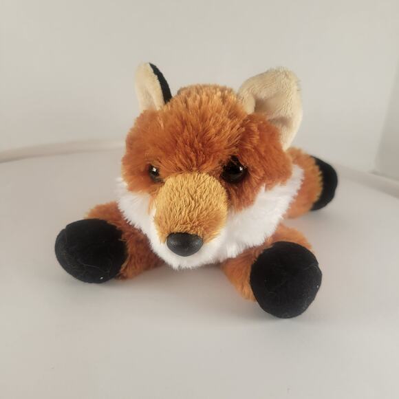 Fox Plush Stuffed Animal 8" Laying Toy Brown White Black JUL2021 Aurora World - Picture 7 of 16